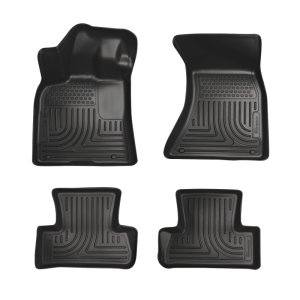 Mercedes-Benz GLK-Class Floor Liners - Front + Rear - Husky Liners - WeatherBeater Front & 2nd Row Combo - Black - `10-`11